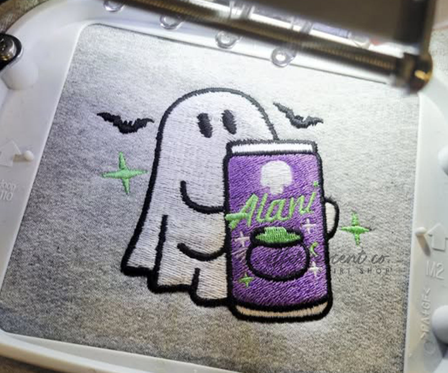 Ghostie w/ Drink | Embroidered Pullover