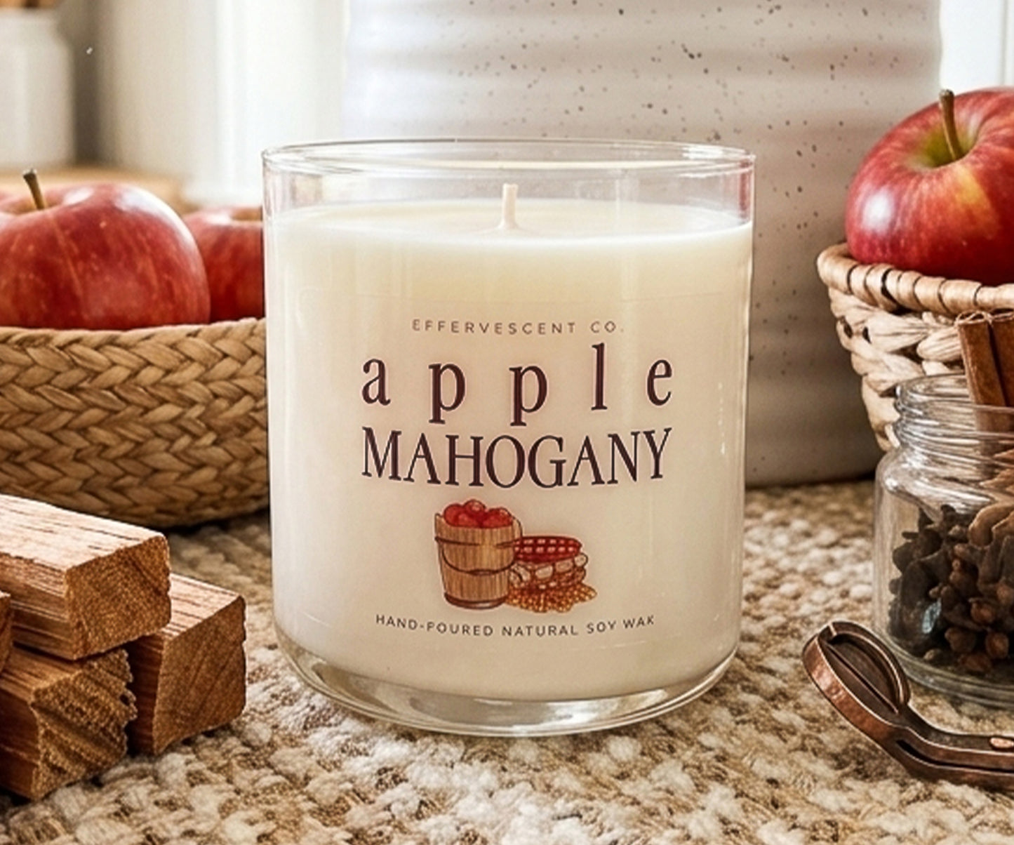 Apple Mahogany | Soy Candle