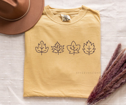 Fall Leaves | Embroidered T-Shirt