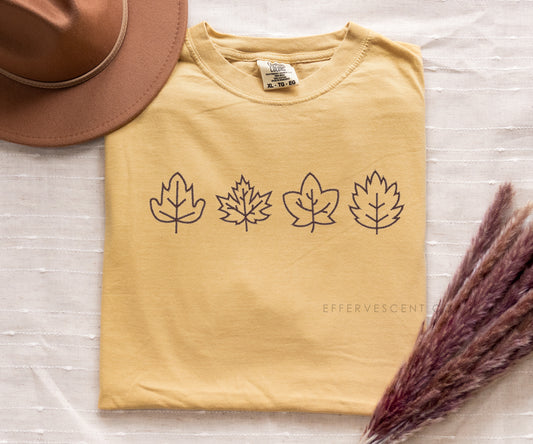 Fall Leaves | Embroidered T-Shirt