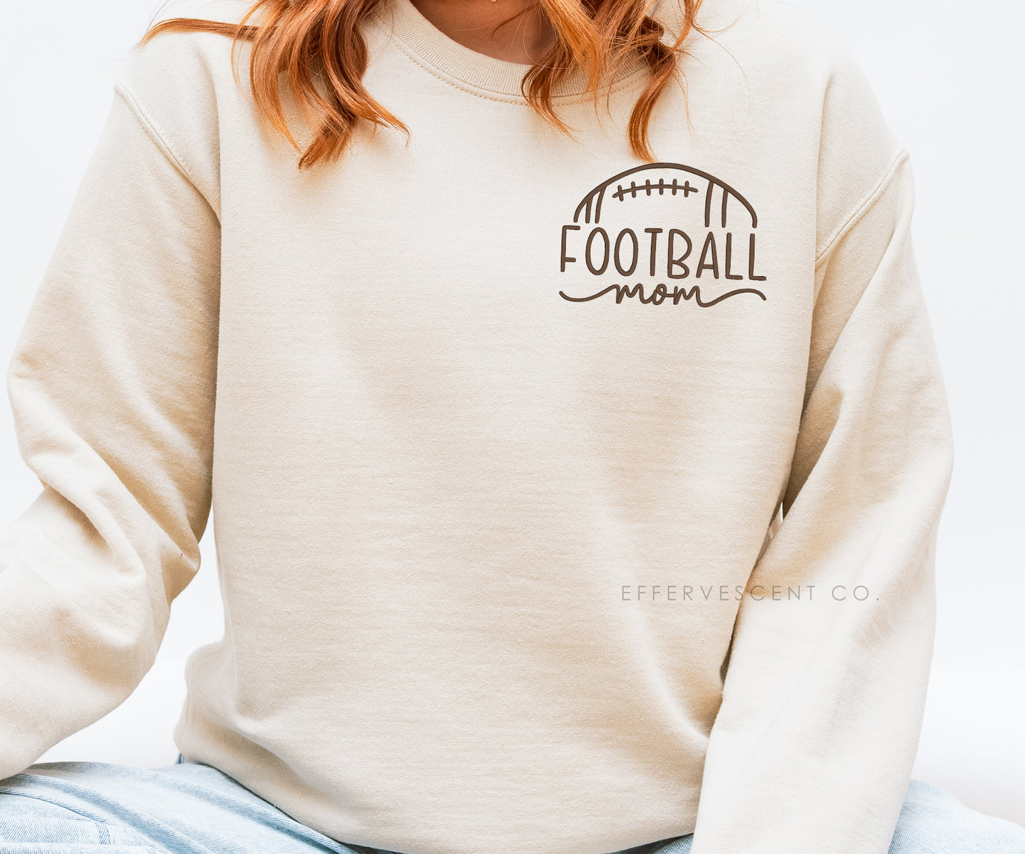 Football Mom [Chest Pocket Design] | Embroidered Pullover/Hoodie