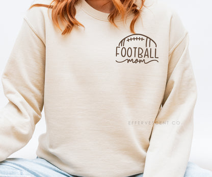 Football Mom [Chest Pocket Design] | Embroidered Pullover/Hoodie