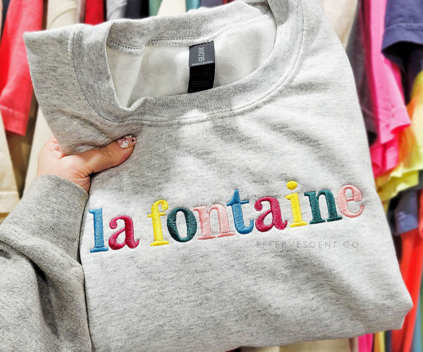 La Fontaine Multi-Color | Embroidered Basic Pullover | 30% Donated to LAF Park Project