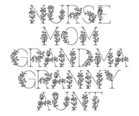 Garden Font [CUSTOM] | Embroidered Tee