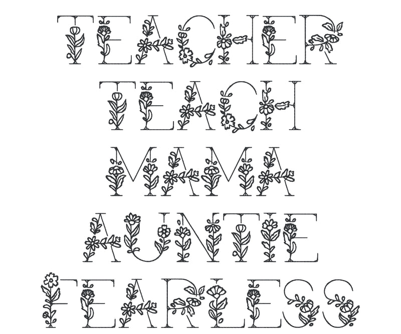Garden Font [CUSTOM] | Embroidered Tee