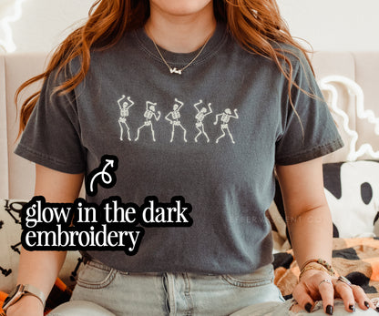 Dancing Skellies | Embroidered T-Shirt