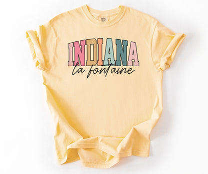 La Fontaine, Indiana (Multi-Color) | Unisex T-Shirt | 30% Donated To LAF Park Project