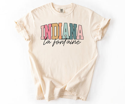 La Fontaine, Indiana (Multi-Color) | Unisex T-Shirt | 30% Donated To LAF Park Project