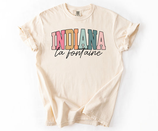 La Fontaine, Indiana (Multi-Color) | Unisex T-Shirt | 30% Donated To LAF Park Project