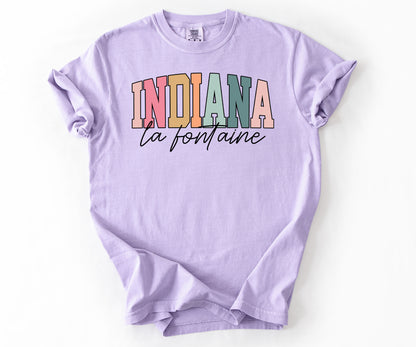 La Fontaine, Indiana (Multi-Color) | Unisex T-Shirt | 30% Donated To LAF Park Project