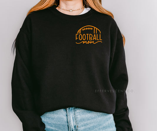 Football Mom [Chest Pocket Design] | Embroidered Pullover/Hoodie