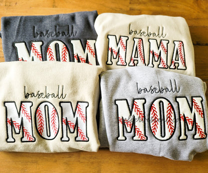 [Sports] Mom w/ Stitching | Embroidered Pullover/Hoodie