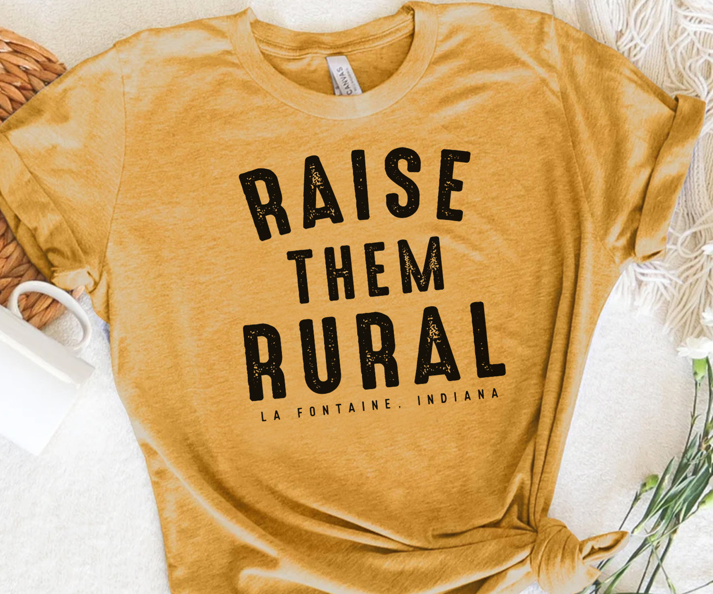 Raise Them Rural - La Fontaine | Adult Tee | 30% Donated To LAF Park Project