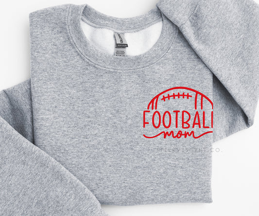 Football Mom [Chest Pocket Design] | Embroidered Pullover/Hoodie