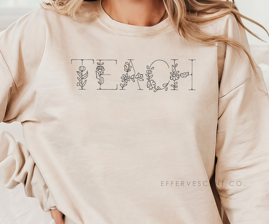 Garden Font [Custom] | Embroidered Pullover