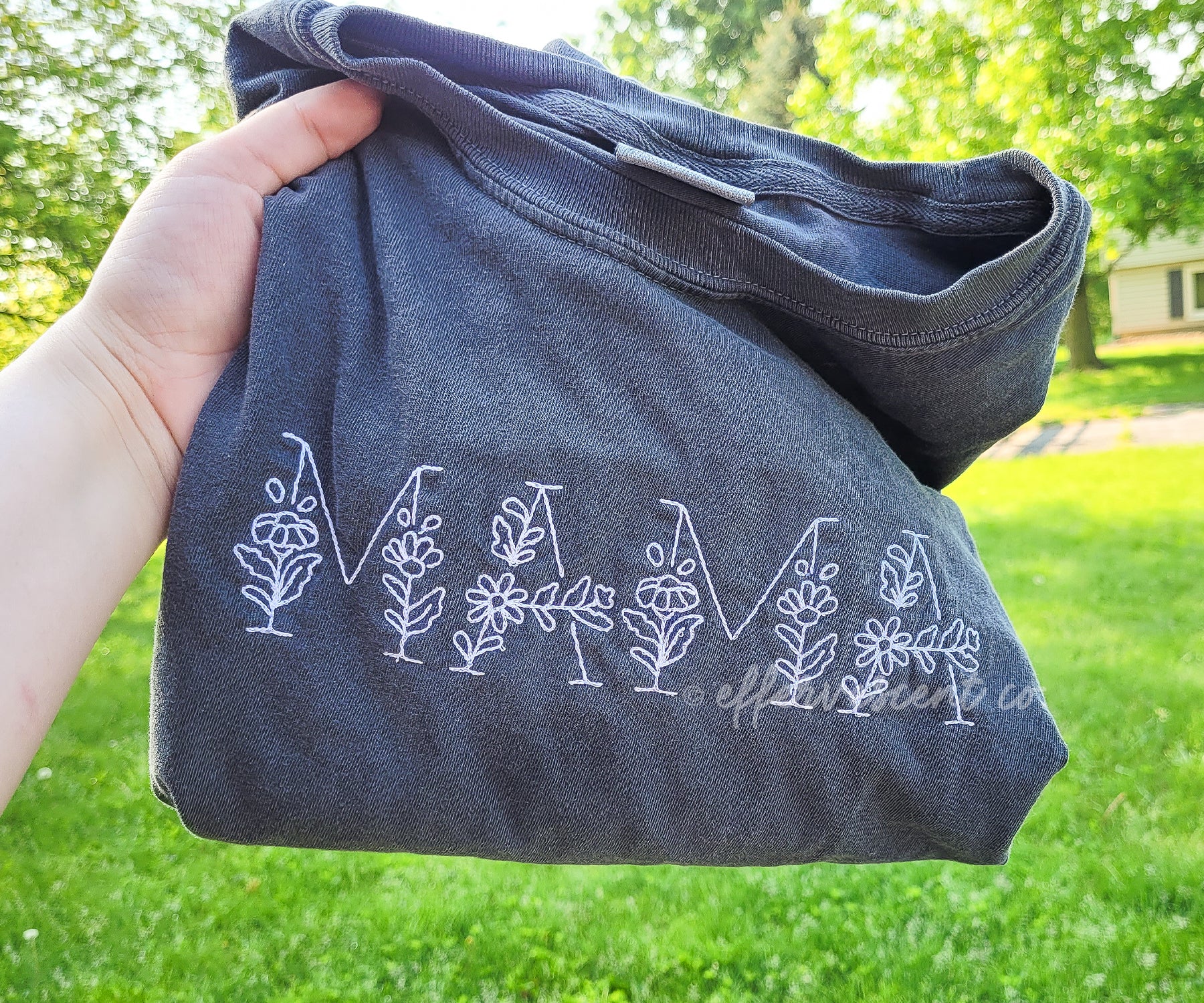 Garden Font [CUSTOM] | Embroidered Tee